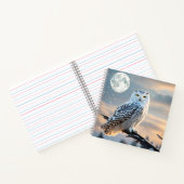 冬の月明かりの中でスノーフクロウ ノートブック (内部)