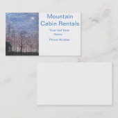 冬の月明りの小屋 名刺 (正面/裏面)