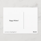 冬の服を着たゴールデンレトリバー ポストカード (裏面)