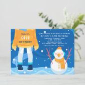 冬の服を着た誕生日招待状 招待状 (スタンド正面)