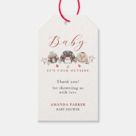 冬の服クリスマス赤ちゃんシャワーありがとう ギフトタグ