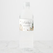 冬の服ベビーシャワー外は寒い ペットボトルラベル (正面)