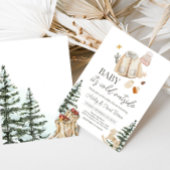 冬の服ベビーシャワー外は寒い 招待状