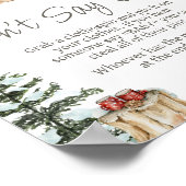 冬の服外が寒いとは言わないベビー ポスター (角)