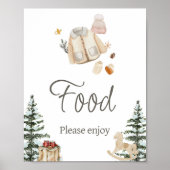 冬の服外で寒い赤ちゃんシャワー食品 ポスター (正面)