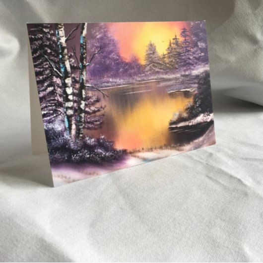 冬の朝のクリスマスカード カード