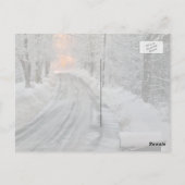 冬の朝の太陽光写真 ポストカード (裏面)