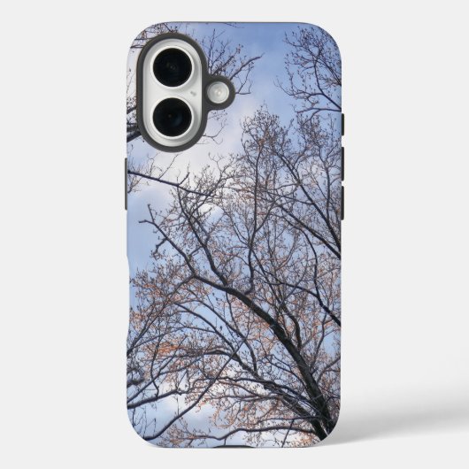 冬の朝の木々を仰ぎ見る Case-Mate iPhoneケース (裏面)