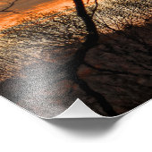 冬の朝の空の火災 フォトプリント            (角)