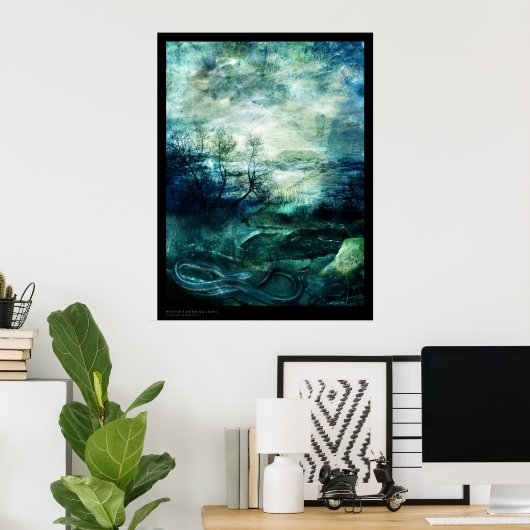 冬の朝灯 ポスター (ホームオフィス)