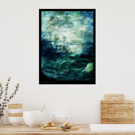 冬の朝灯 ポスター (キッチン)