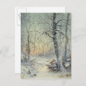 冬の朝食 ポストカード (正面/裏面)