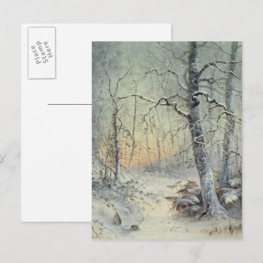 冬の朝食 ポストカード (正面/裏面)