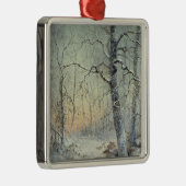 冬の朝食 メタルオーナメント (右)