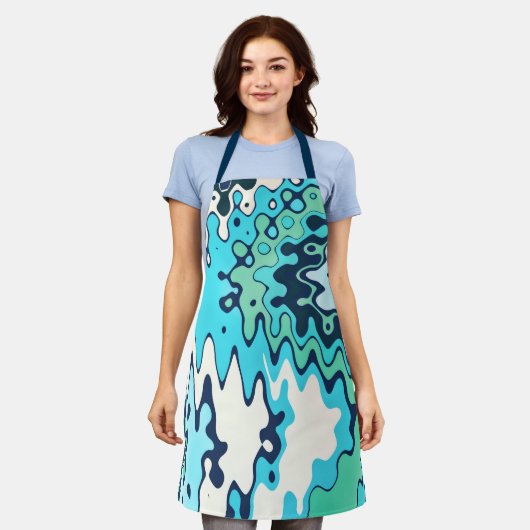 冬の朝 エプロン (着用した状態)