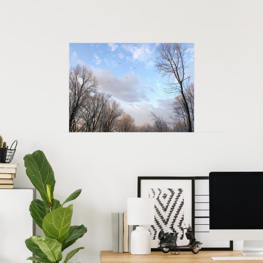 冬の朝 ポスター (ホームオフィス)