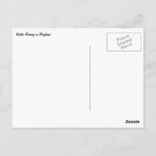 冬の朝 ポストカード (裏面)