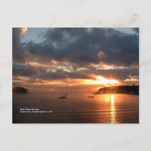 冬の朝 ポストカード (正面)