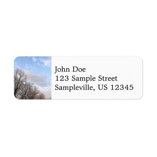 冬の朝 ラベル (正面)