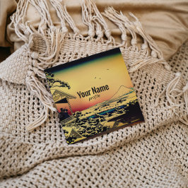 冬の朝、山富士 スクエア名刺