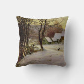 冬の朝、有名絵画な クッション (裏面)