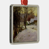冬の朝、有名絵画な メタルオーナメント (右)
