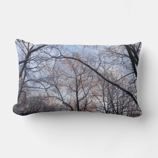 冬の朝II自然風景 ランバークッション (正面)
