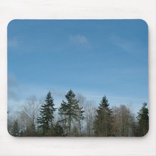 冬の木々と青空 マウスパッド (正面)