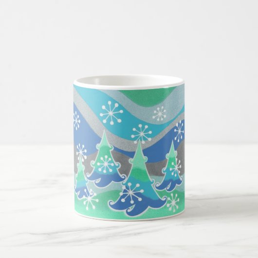 冬の木々のマグカップ コーヒーマグカップ (中央)