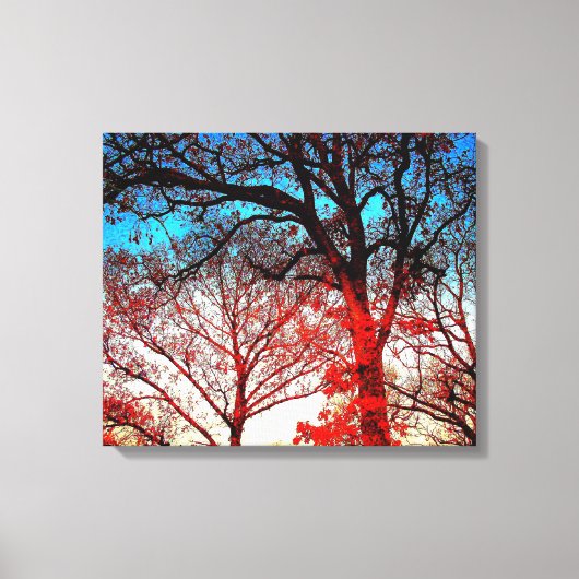 冬の木々の白と黒の写真 キャンバスプリント (正面)