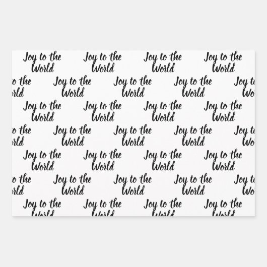 冬の木々の白黒雪の喜び世界 ラッピングペーパーシート (正面3)