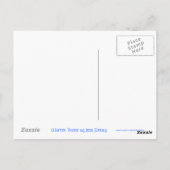 冬の木々の青い葉書 ポストカード (裏面)