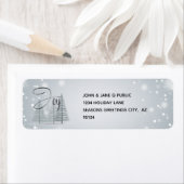 冬の木々を喜ぶ ラベル (インサイチュ)