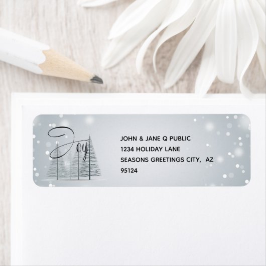 冬の木々を喜ぶ ラベル (インサイチュ)