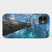 冬の木々 ターコイズ ティール ギャラクシー スカイ Case-Mate iPhoneケース (裏面(横))