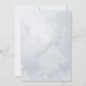 冬の木々 山 ホリデー ウェディング 招待状 (裏面)