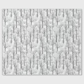 冬の木々　葉なきツリーのクリスマスパターン ラッピングペーパー (フラット)