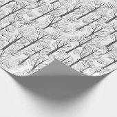 冬の木々　葉なきツリーのクリスマスパターン ラッピングペーパー (角)