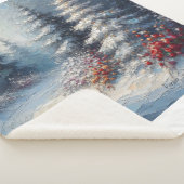 冬の木と花ブランケット シェルパブランケット (3/4)