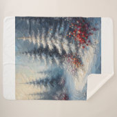 冬の木と花ブランケット シェルパブランケット (正面(横))