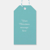 冬の木と雪の結晶パターンブルー ギフトタグ (裏面)