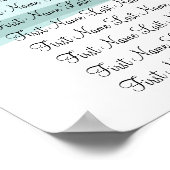 冬の木と雪結婚片の座席表 ポスター (角)