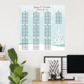 冬の木と雪結婚片の座席表 ポスター (ホームオフィス)