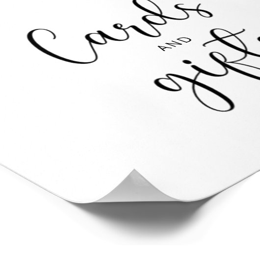 冬の木のカードと贈り物ベビーシャワー ポスター (角)