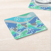 冬の木のコースター広場 スクエアペーパーコースター (アングル)