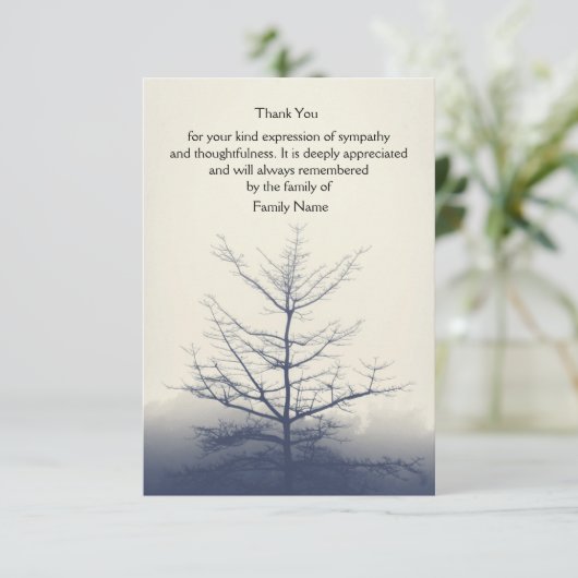 冬の木のサンキューカード サンキューカード (スタンド正面)