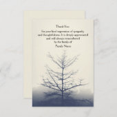 冬の木のサンキューカード サンキューカード (正面/裏面)
