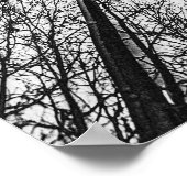 冬の木のシルエット#1 ポスター (角)