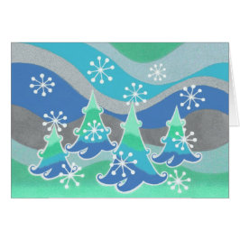 冬の木のシーズングリーティングカード