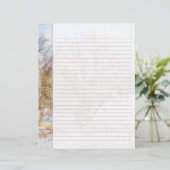 冬の木のシーンアートライティング紙 (スタンド正面)